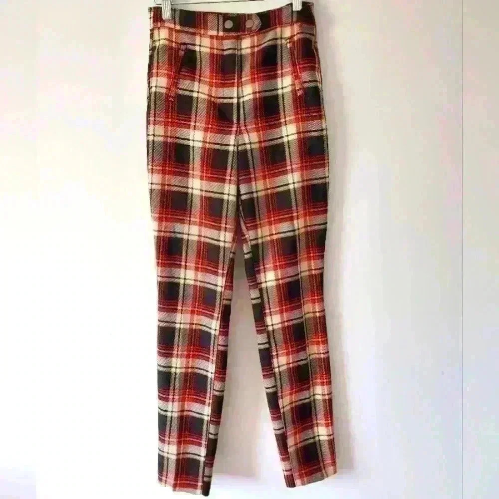H&M plaid  pants, size 2